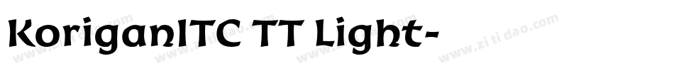 KoriganITC TT Light字体转换